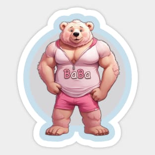 teddy pink bear Sticker
